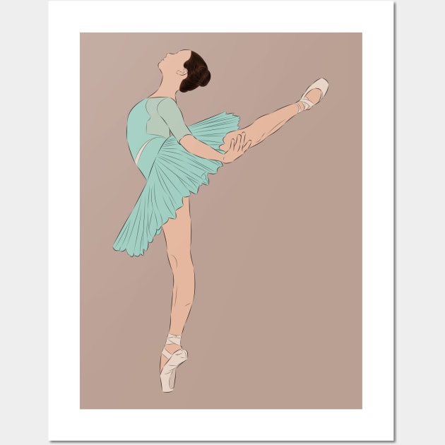 Arabesque - Ballerina Wall Art by LiLian-Kaff